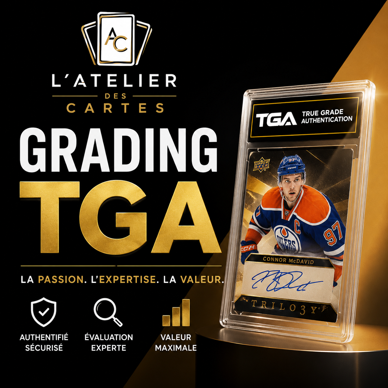 Évaluation des cartes de hockey / TGA GRADING (En ligne)