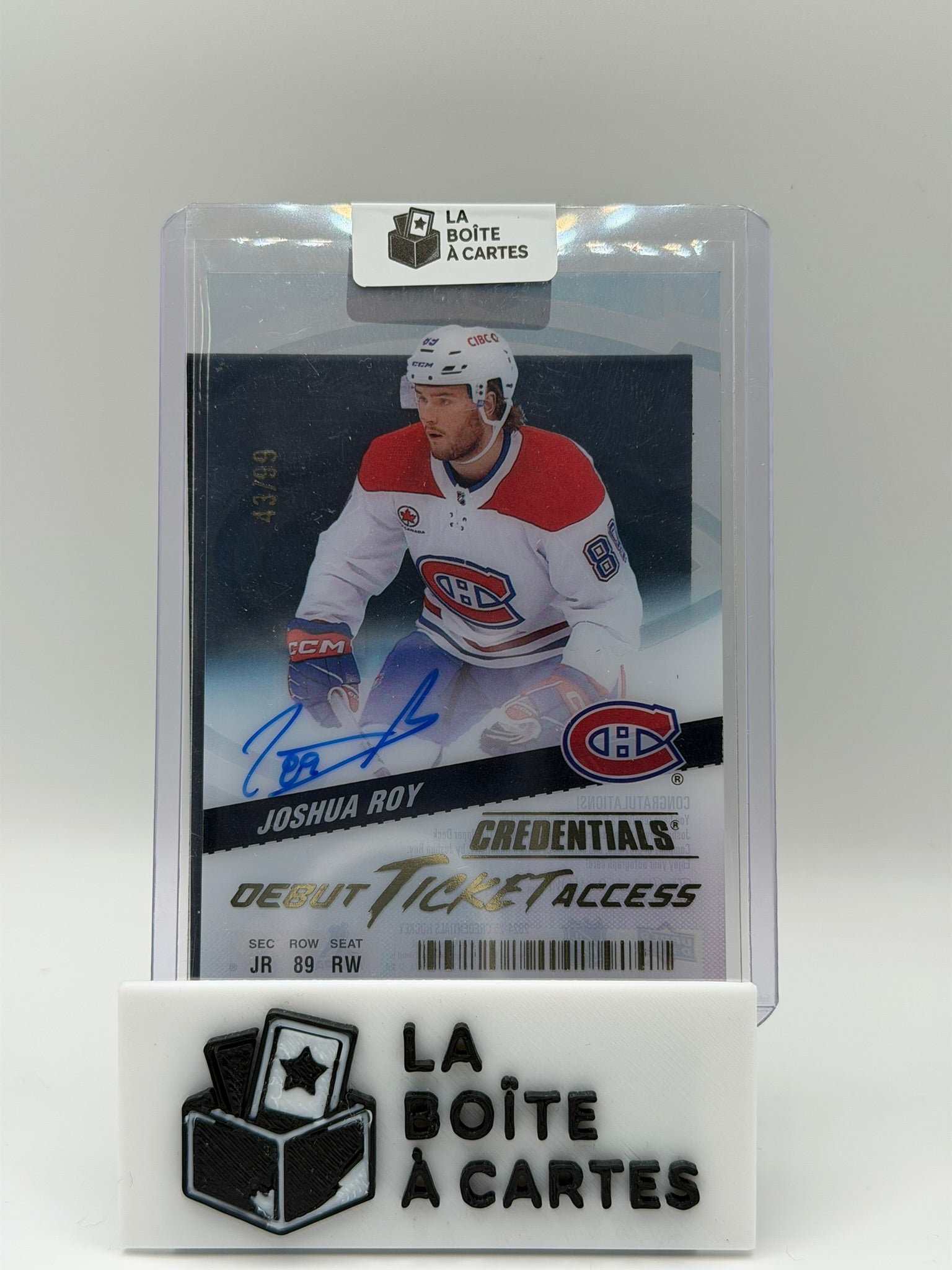 JOSHUA ROY DEBUT TICKET ACCES AUTO /99