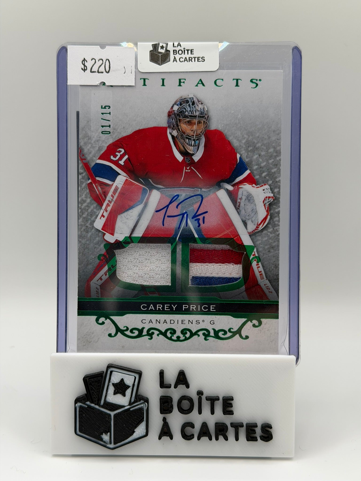 CAREY PRICE ARTIFACT DUAL PATCH AUTO /15