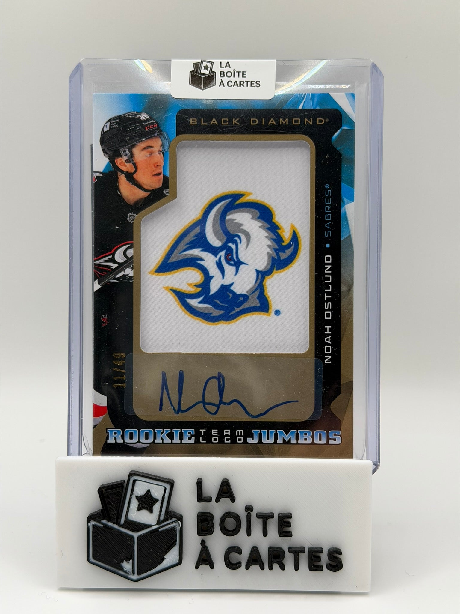 NOAH OSTLUND ROOKIE TEAM LOGO JUMBOS /49