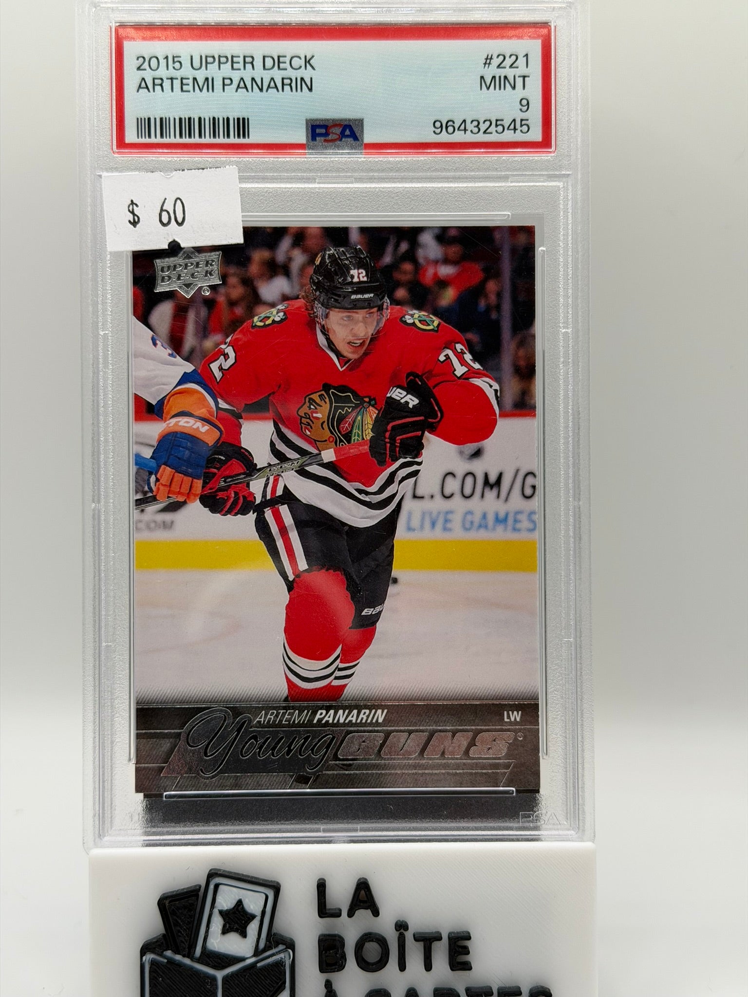 ARTEMI PANARIN YOUNG GUNS PSA9