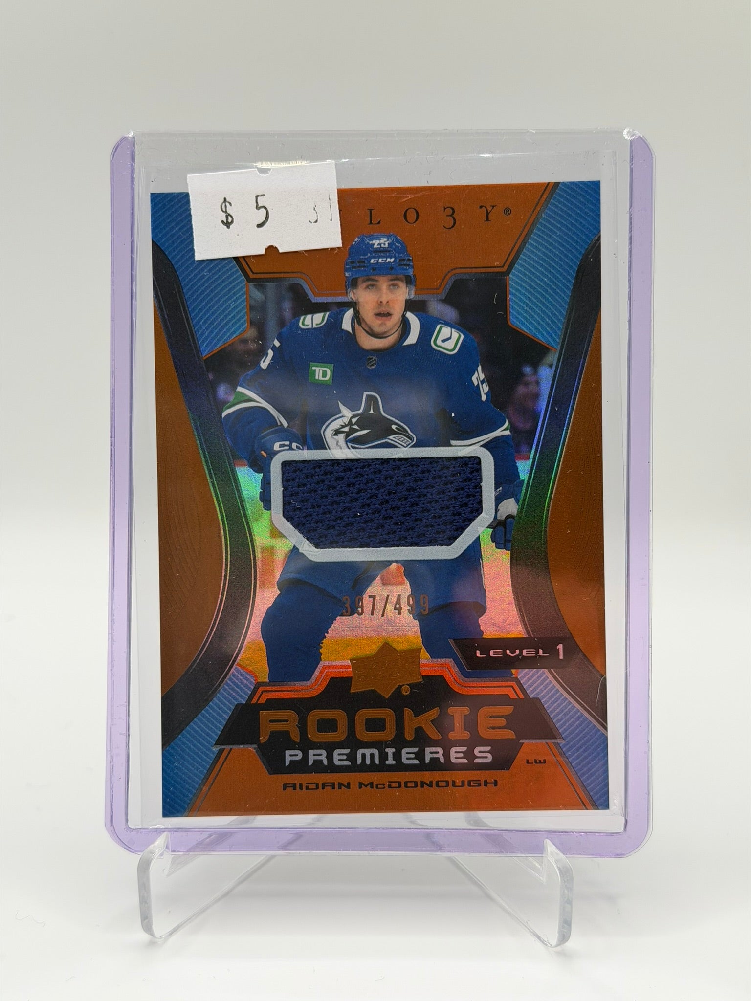 RIDAN MCDONOUGH ROOKIE PREMIER JERSEY /499