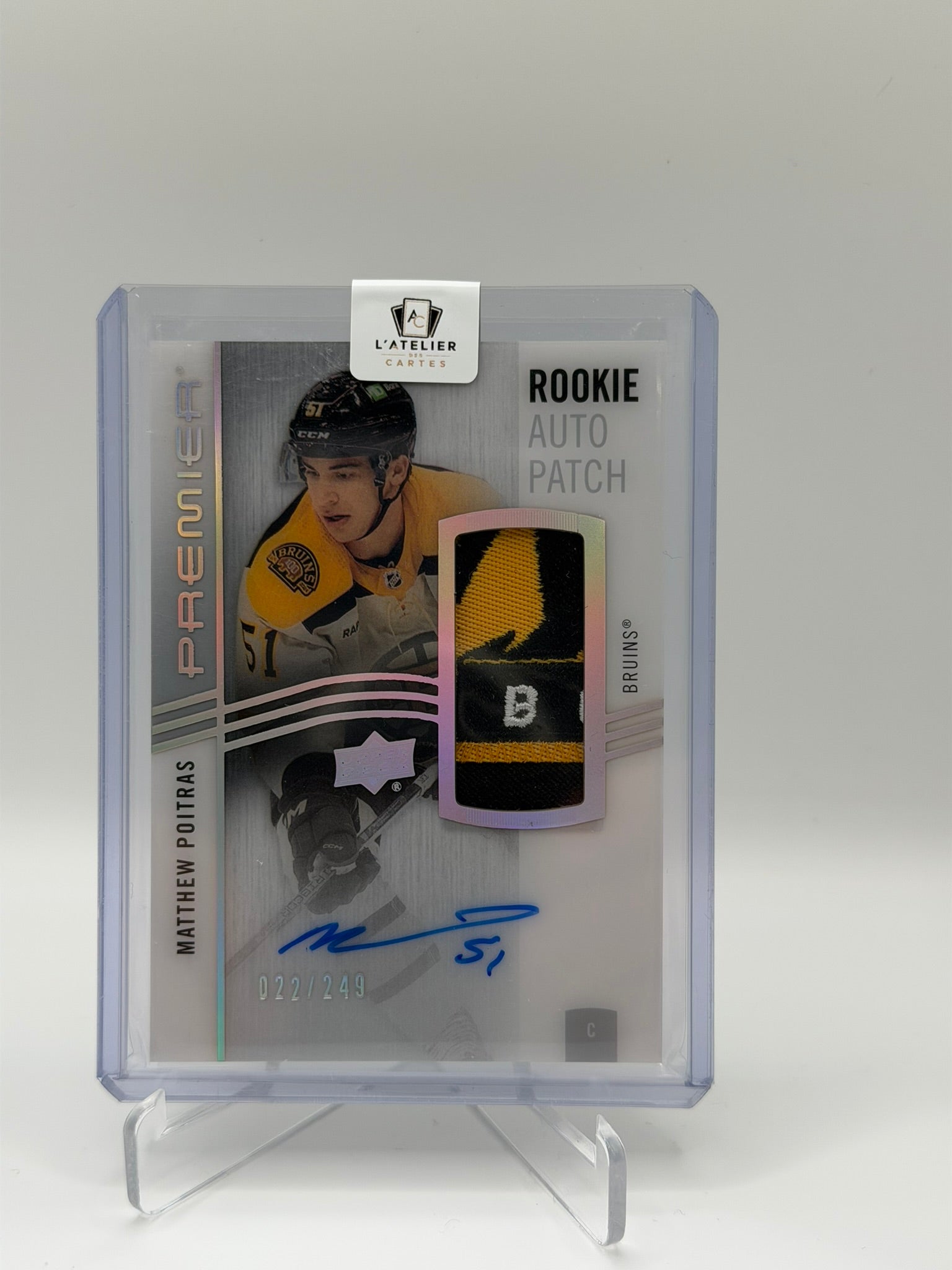 MATTHEW POITRAS PREMIER ROOKIE AUTO PATCH /249
